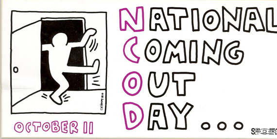 Keith Haring National Coming Out Day Stationery Postcards Notecards Gay Pride 