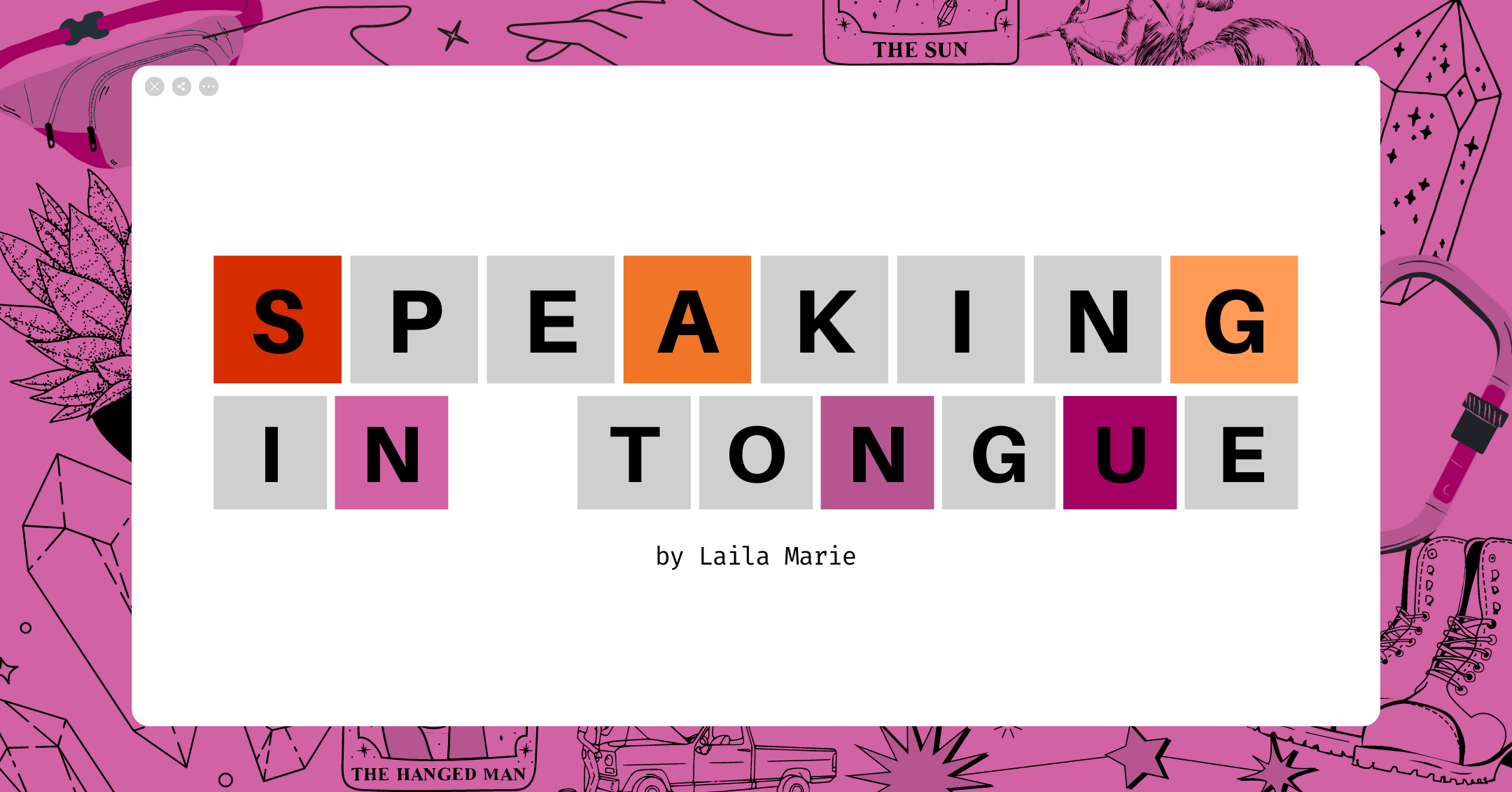 speaking in tongue by laila marie