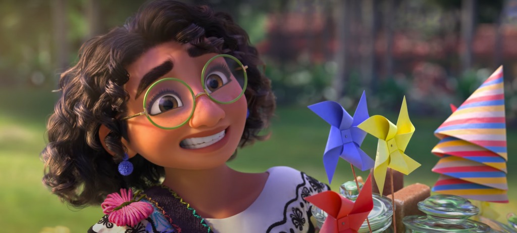 still from Disney's Encanto showing the character Mirabel