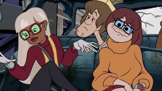 still from trick or treat scooby doo showing velma and coco diablo